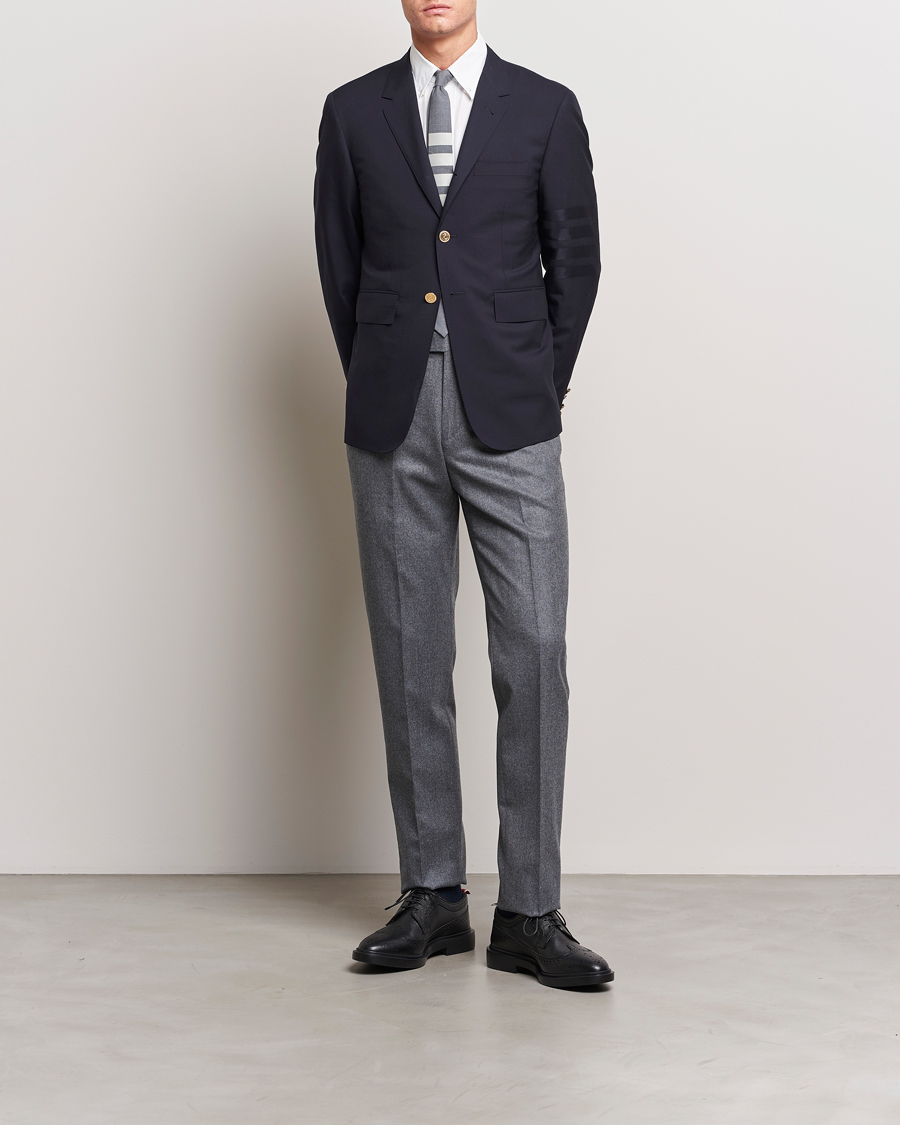 Herren | Sakkos | Thom Browne | Tonal 4 Bar Wool Blazer Navy