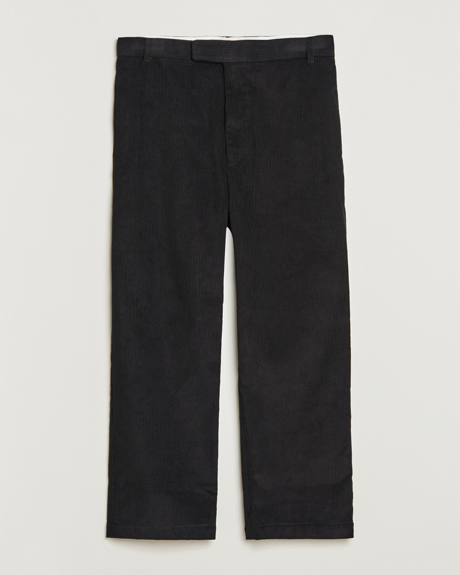 Herren | Hosen | Thom Browne | Straight Cropped Corduroy Trousers Black