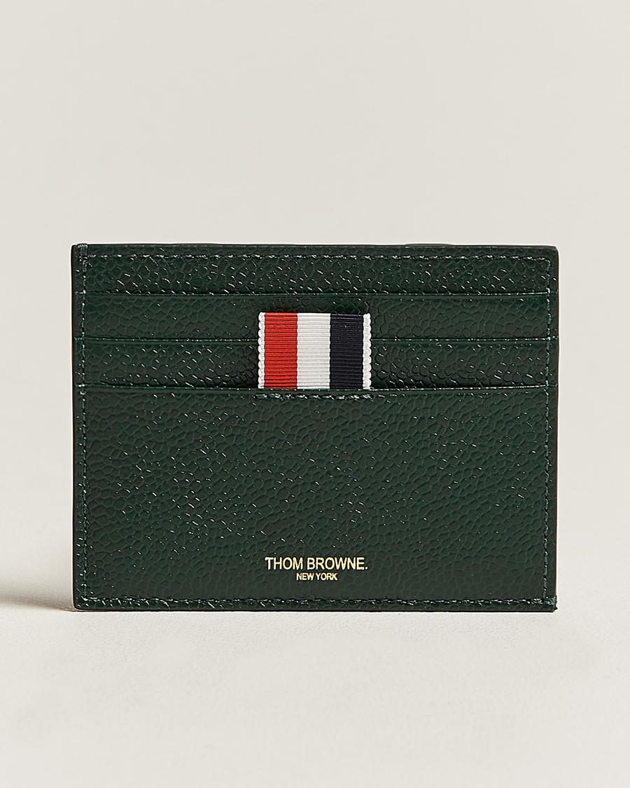 Herren | Thom Browne Pebble Grain Card Holder Dark Green | Thom Browne | Pebble Grain Card Holder Dark Green