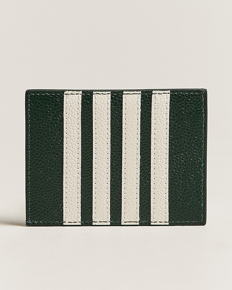 Herren | Thom Browne Pebble Grain Card Holder Dark Green | Thom Browne | Pebble Grain Card Holder Dark Green