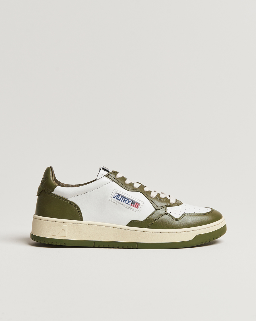 Herren | Autry Medalist Low Bicolor Leather Sneaker Military Olive | Autry | Medalist Low Bicolor Leather Sneaker Military Olive