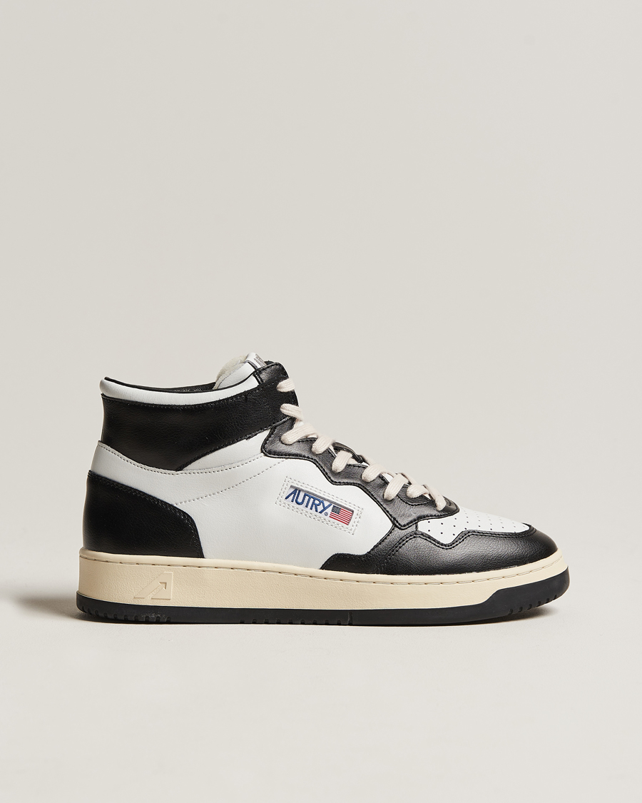 Herren | Autry Medalist Mid Bicolor Leather Sneaker Black | Autry | Medalist Mid Bicolor Leather Sneaker Black