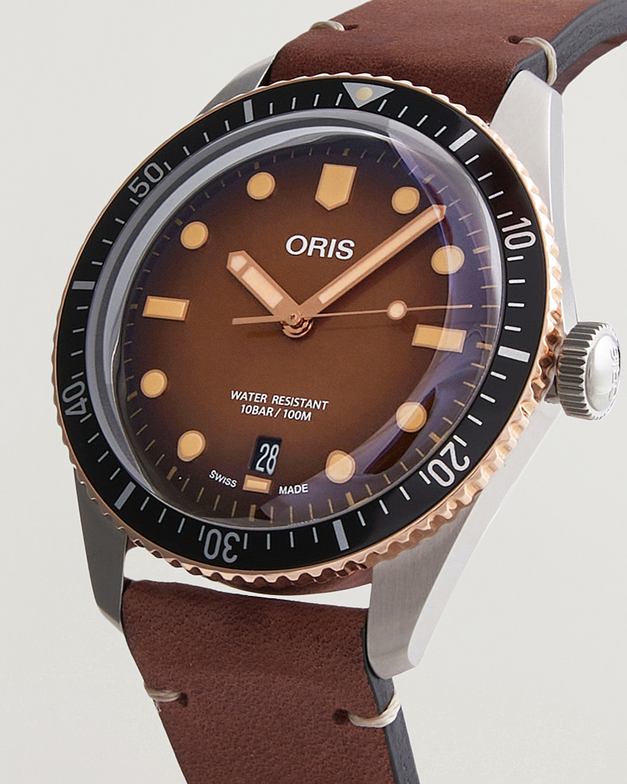 Herren | Oris Divers Sixty-Five 40mm Leather Bracelet Brown | Oris | Divers Sixty-Five 40mm Leather Bracelet Brown