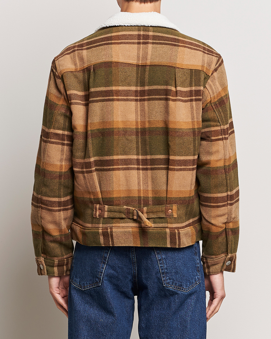 Herren | Jacken | Levi's | Type I Checked Sherpa Trucker Winter Moss