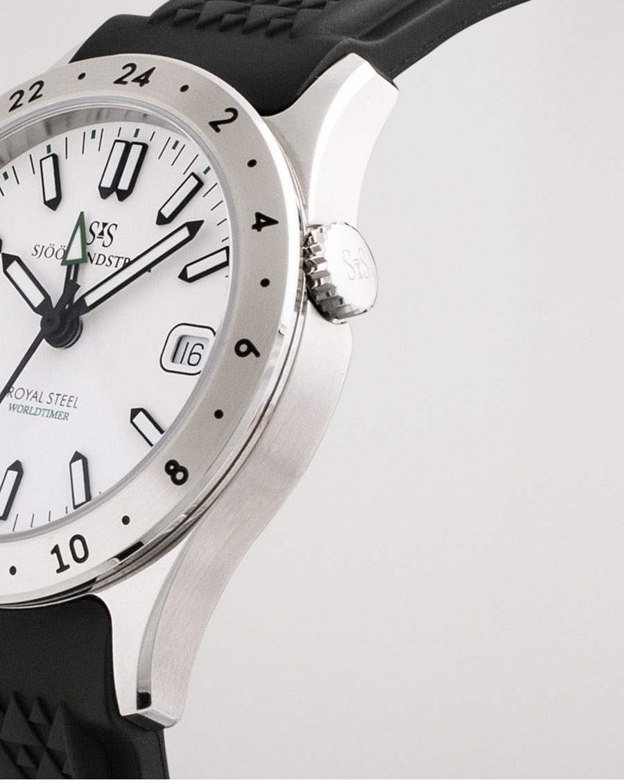 Herren | Sjöö Sandström Pre-Owned Royal Steel Worldtimer 36mm SS-1836-WT | Sjöö Sandström Pre-Owned | Royal Steel Worldtimer 36mm SS-1836-WT