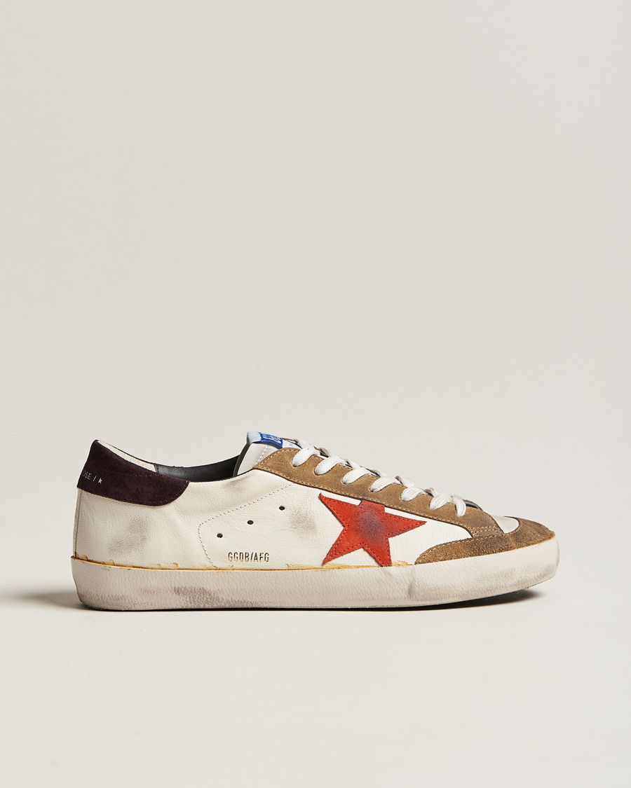 Herren | Golden Goose Deluxe Brand Super-Star Sneakers White/Brown | Golden Goose | Deluxe Brand Super-Star Sneakers White/Brown