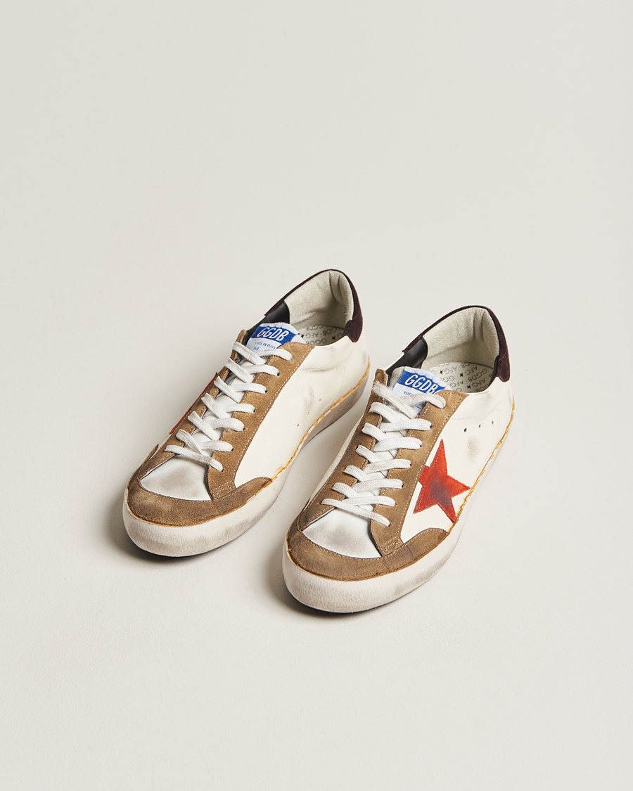 Herren | Golden Goose Deluxe Brand Super-Star Sneakers White/Brown | Golden Goose | Deluxe Brand Super-Star Sneakers White/Brown