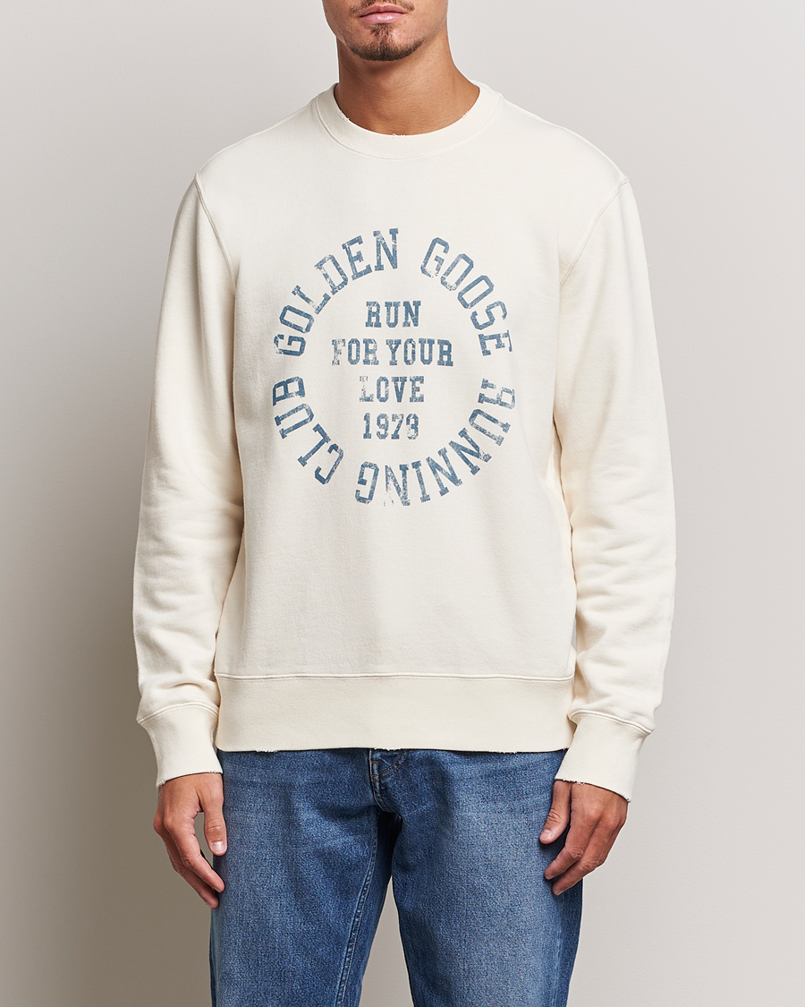 Herren | Pullover | Golden Goose | Deluxe Brand Running Club Sweatshirt Heritage White