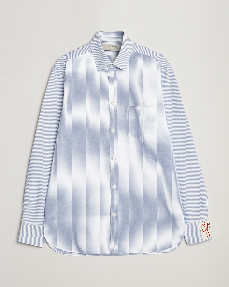 Herren | Hemden | Golden Goose | Deluxe Brand Regular Fit Striped Oxford Shirt Light Blue