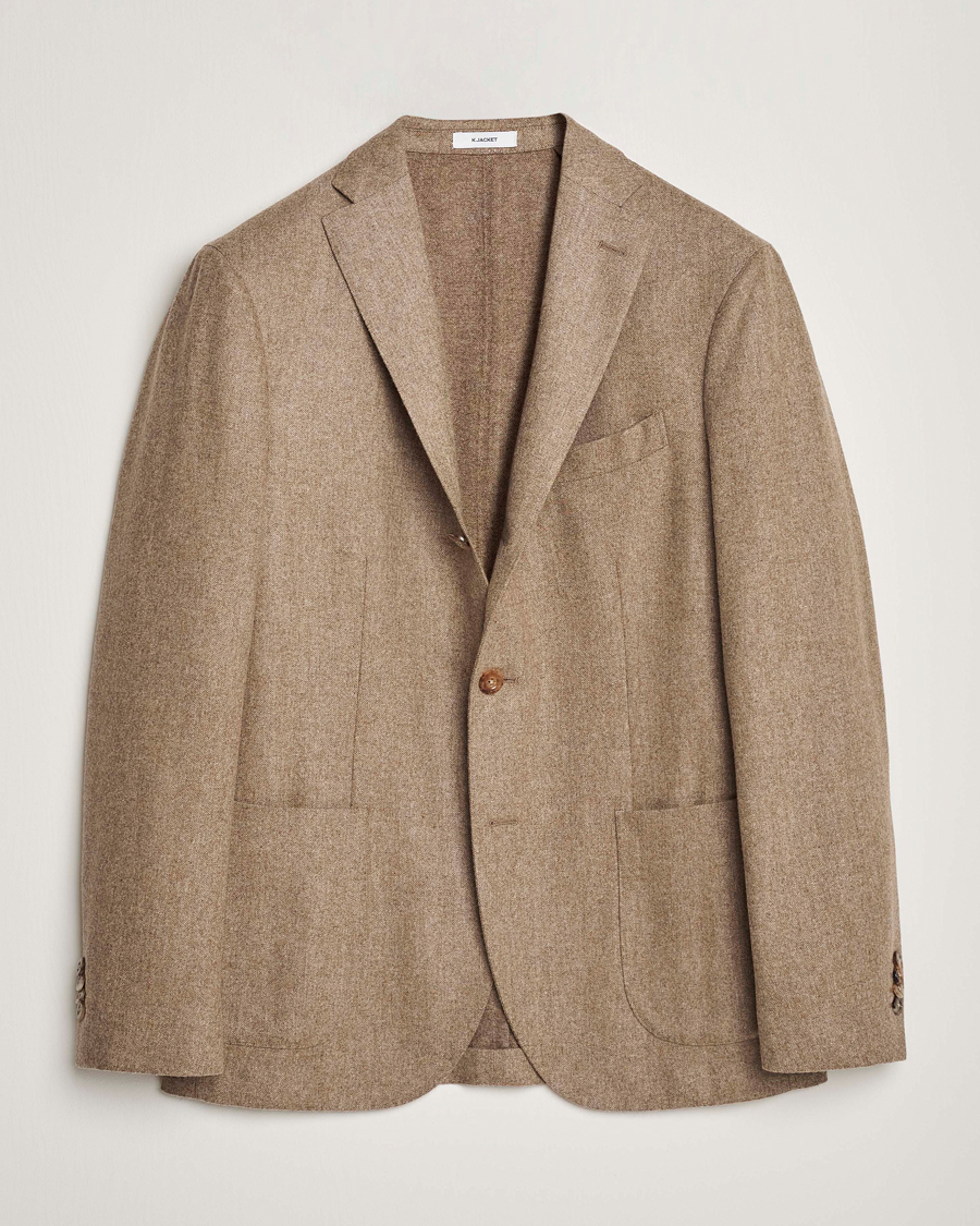 Herren | Sakkos | Boglioli | K Jacket Washed Flannel Blazer Beige