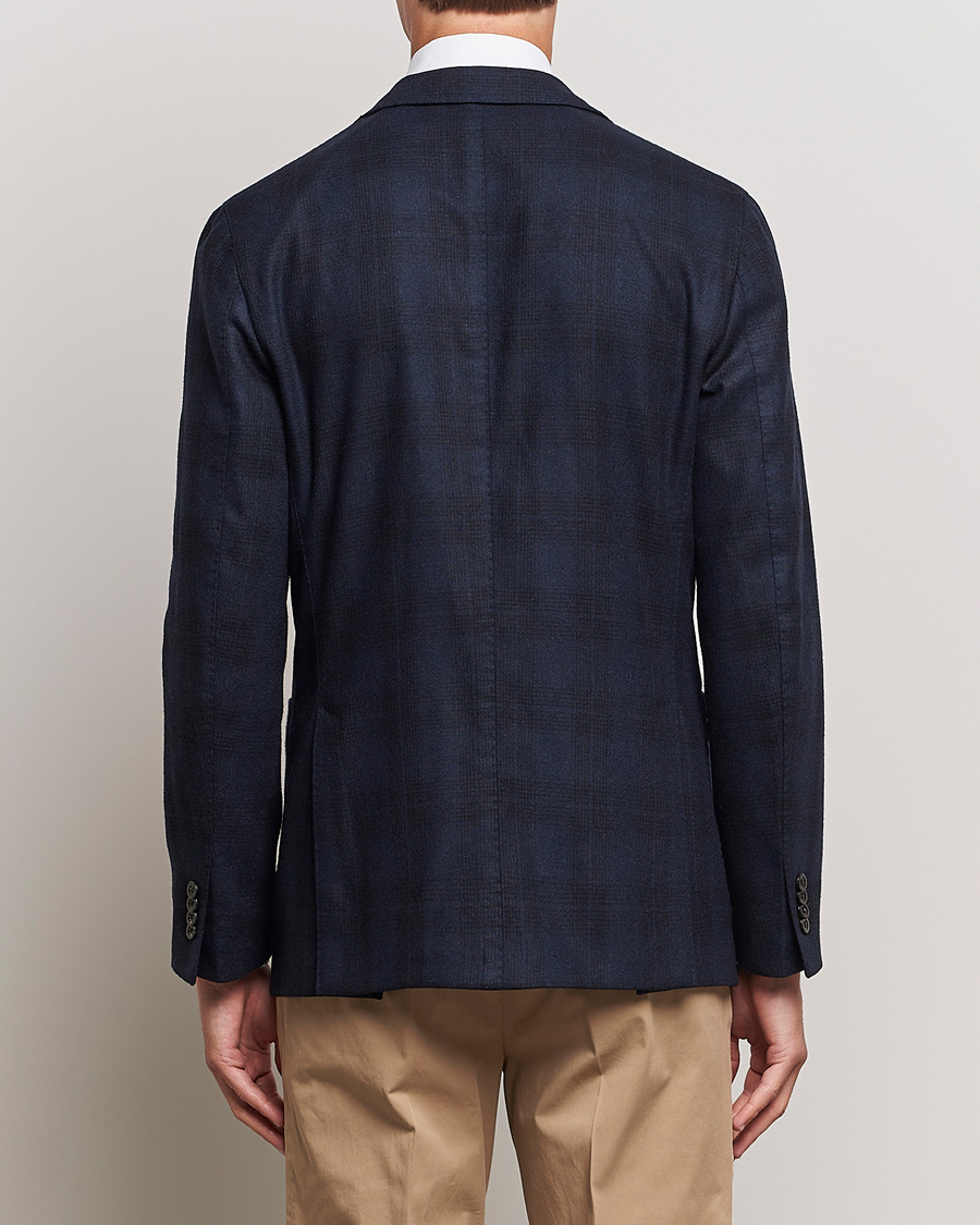 Herren | Sakkos | Boglioli | K Jacket Wool Herringbone Blazer Navy