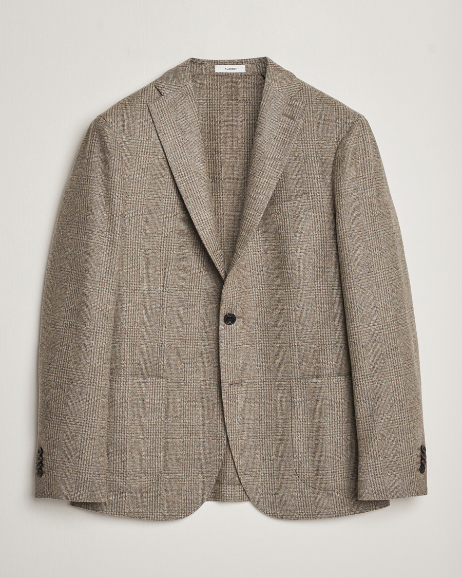 Herren | Sakkos | Boglioli | K Jacket Prince Of Wales Check Blazer Light Beige