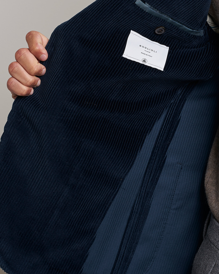 Herren | Sakkos | Boglioli | K Jacket Corduroy Blazer Navy