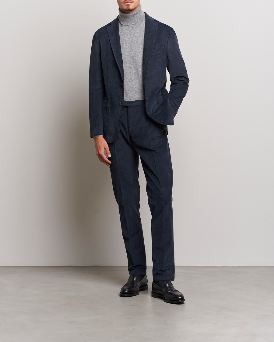 Herren | Anzüge | Boglioli | K Jacket Baby Corduroy Suit Navy