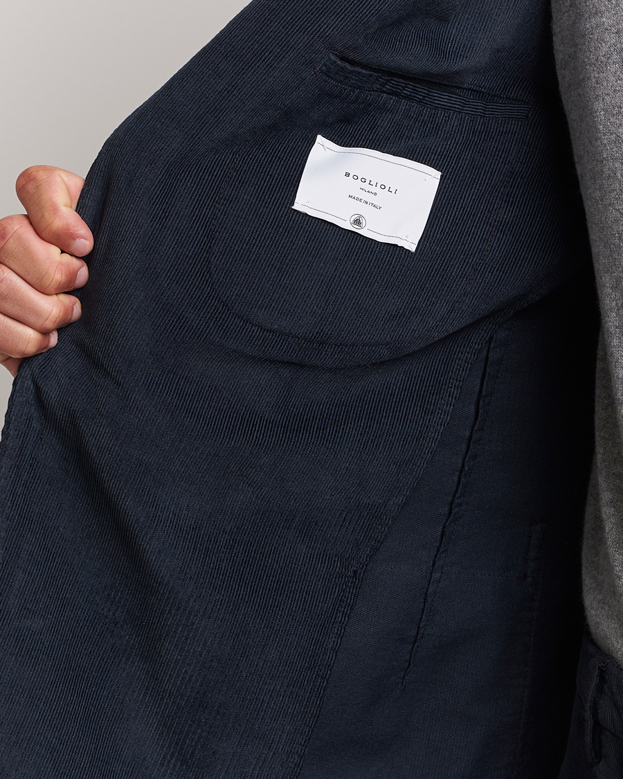 Herren | Anzüge | Boglioli | K Jacket Baby Corduroy Suit Navy