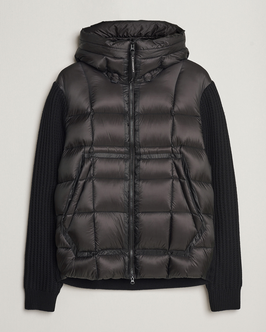 Herren | Jacken | C.P. Company | Merino Wool Padded Hybrid Hood Jacket Black