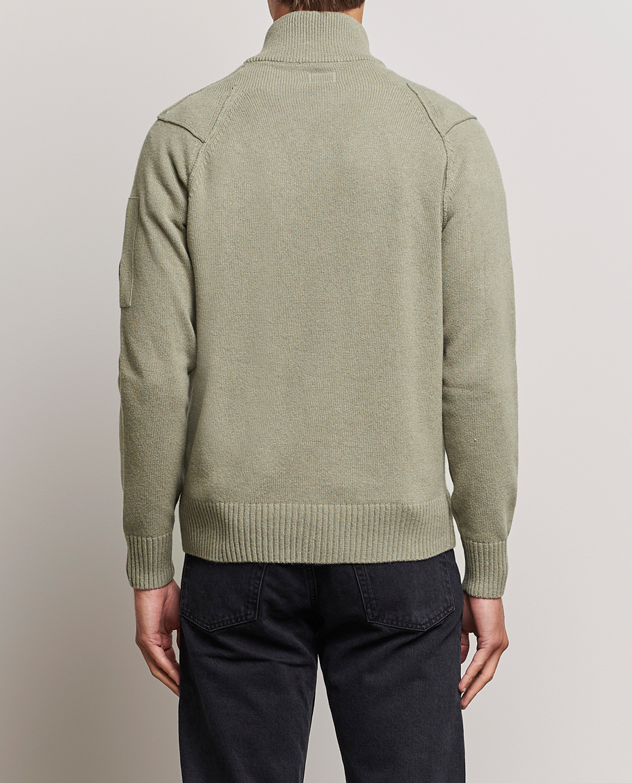 Herren | Pullover | C.P. Company | Lambswool Lens Half Zip Silver Sage