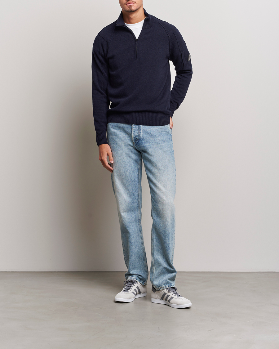 Herren | Pullover | C.P. Company | Lambswool Lens Half Zip Total Eclipse