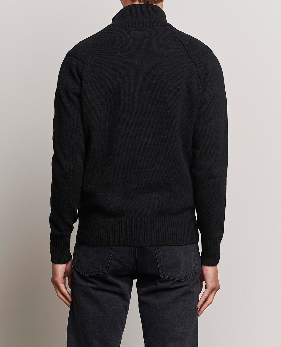 Herren | Pullover | C.P. Company | Lambswool Lens Half Zip Black