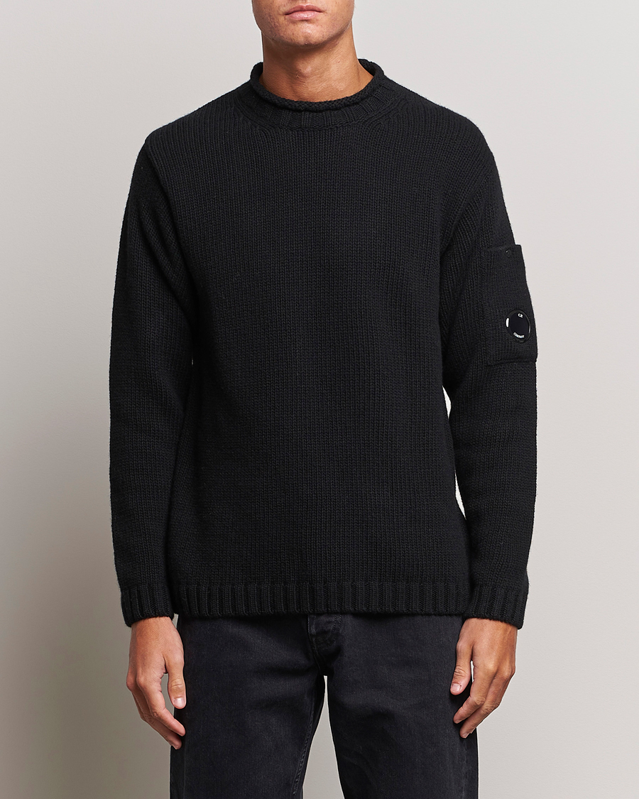 Herren | Pullover | C.P. Company | Knitted Lambswool Turtleneck Black
