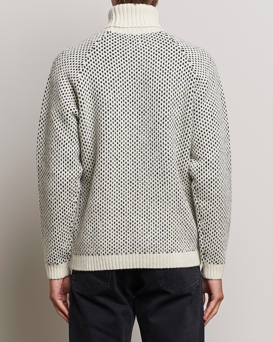 Herren | Pullover | C.P. Company | Wool Jaquard CP 3 Knitted Rollneck White