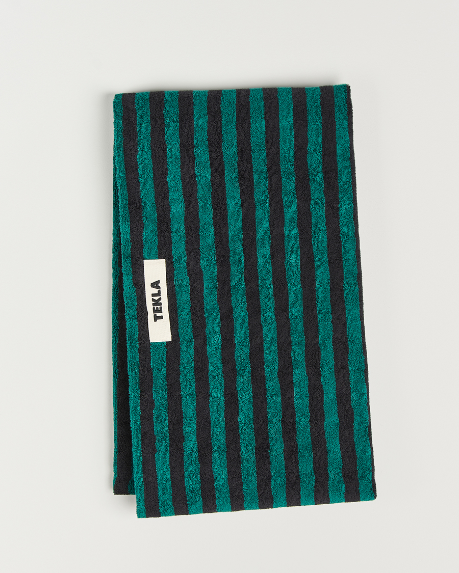 Herren | Tekla Organic Terry Beach Towel Ivy Stripes | Tekla | Organic Terry Beach Towel Ivy Stripes