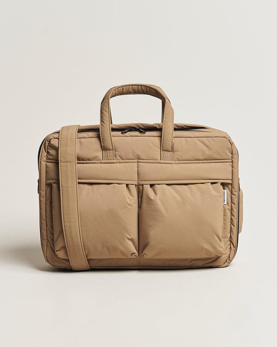 Herren | mazi untitled AM Bag 02 Nylon Briefcase Beige | mazi untitled | AM Bag 02 Nylon Briefcase Beige