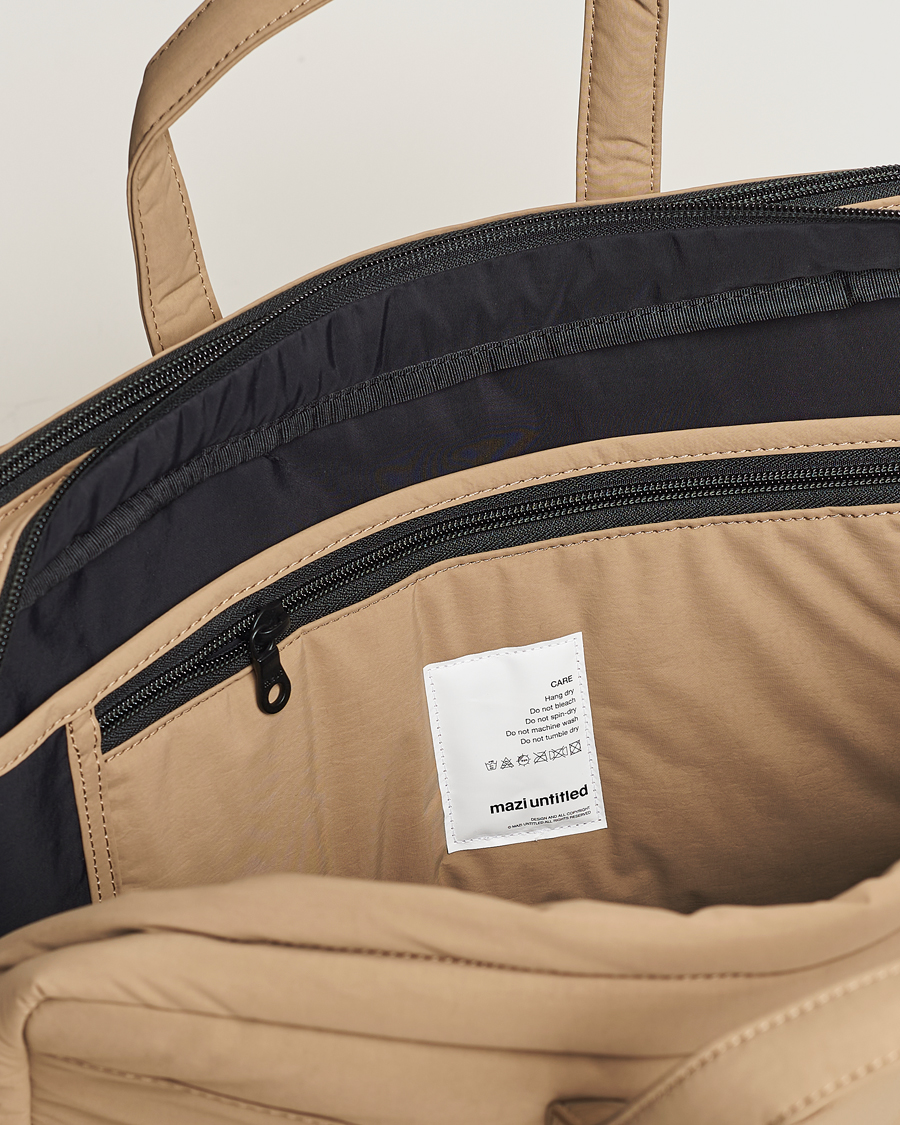 Herren | mazi untitled AM Bag 02 Nylon Briefcase Beige | mazi untitled | AM Bag 02 Nylon Briefcase Beige