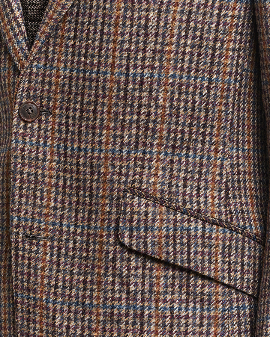 Herren | Sakkos | Walker Slater | Edward Lambswool Houndstooth Blazer Brown/Navy