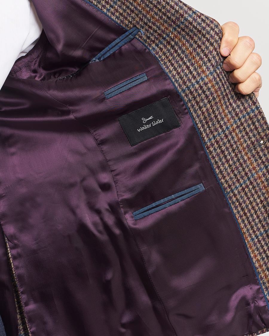 Herren | Sakkos | Walker Slater | Edward Lambswool Houndstooth Blazer Brown/Navy