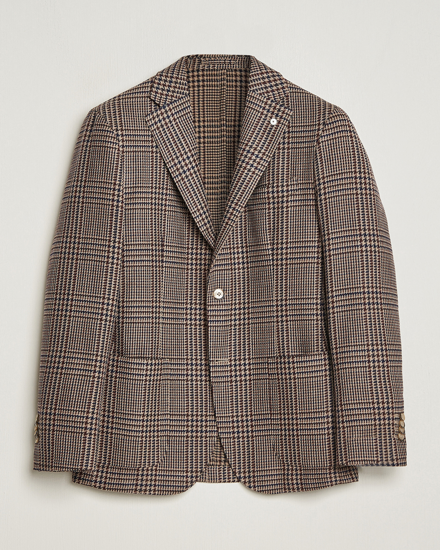 Herren | Sakkos | L.B.M. 1911 | Jack Regular Checked Wool Blazer Brown