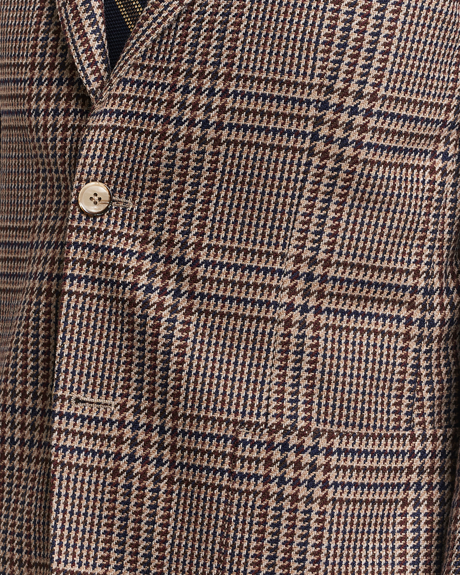 Herren | Sakkos | L.B.M. 1911 | Jack Regular Checked Wool Blazer Brown