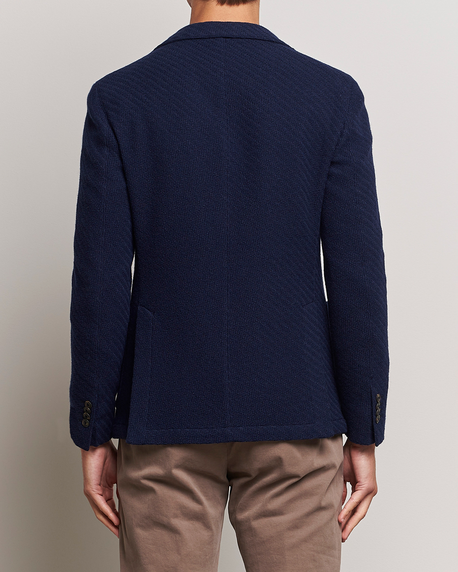 Herren | Sakkos | L.B.M. 1911 | Knitted Punto Wool Structure Blazer Navy