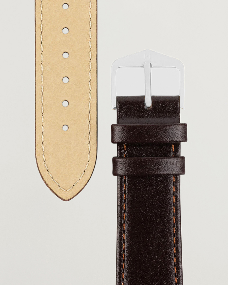 Herren | Uhrenarmband | HIRSCH | Osiris Calf Leather Watch Strap Brown