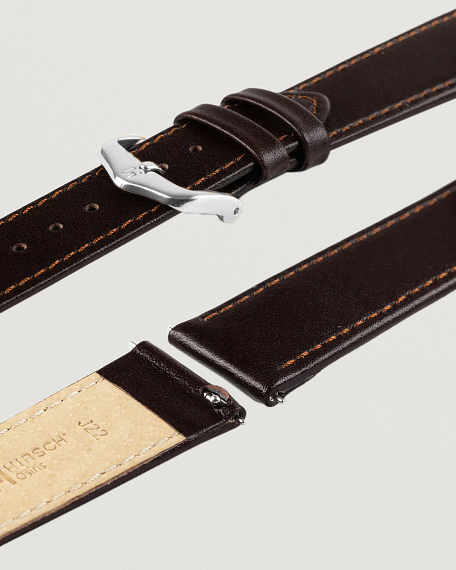 Herren | Uhrenarmband | HIRSCH | Osiris Calf Leather Watch Strap Brown