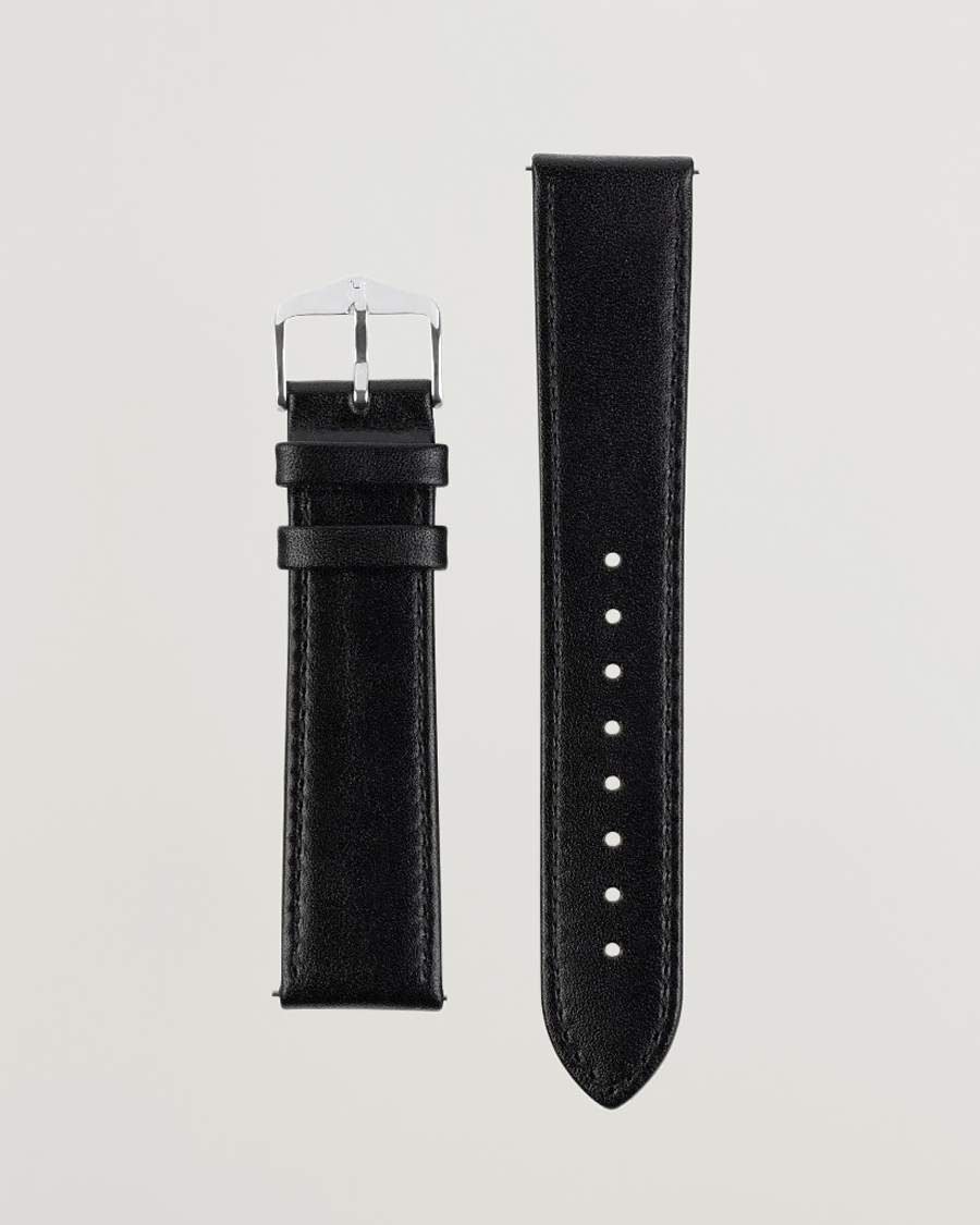 Herren | Uhrenarmband | HIRSCH | Osiris Calf Leather Watch Strap Black