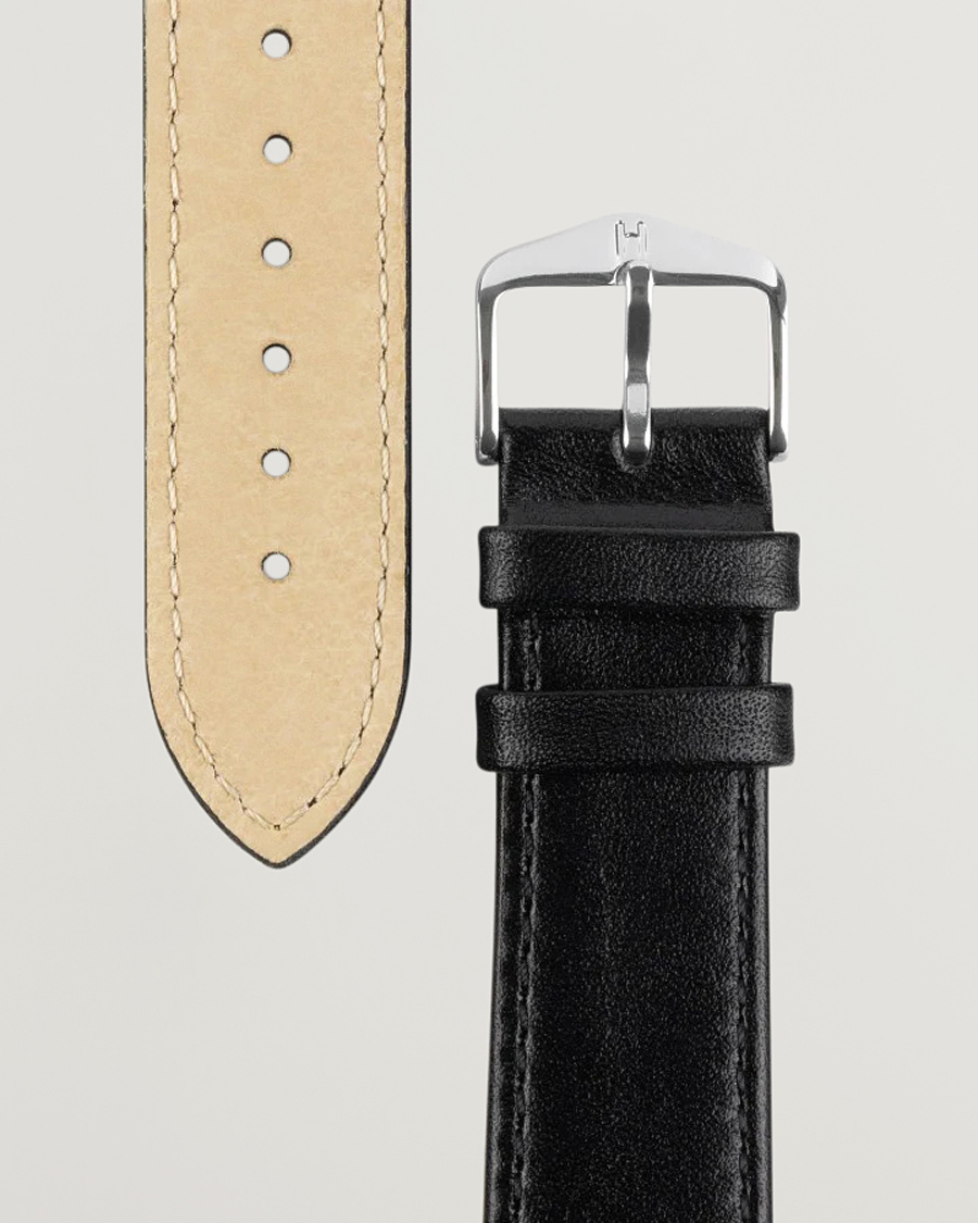 Herren | Uhrenarmband | HIRSCH | Osiris Calf Leather Watch Strap Black
