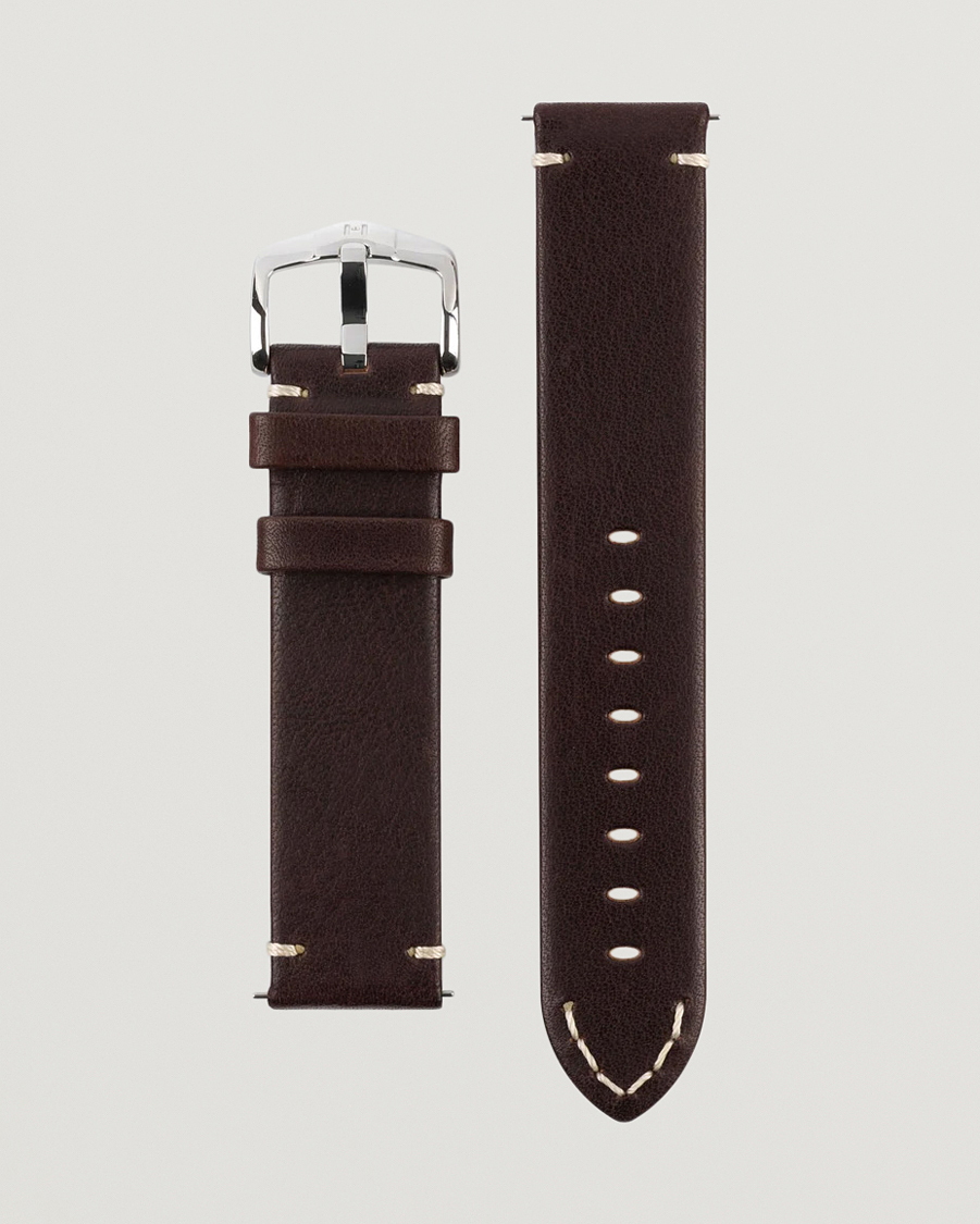 Herren | Uhrenarmband | HIRSCH | Ranger Retro Leather Watch Strap Brown