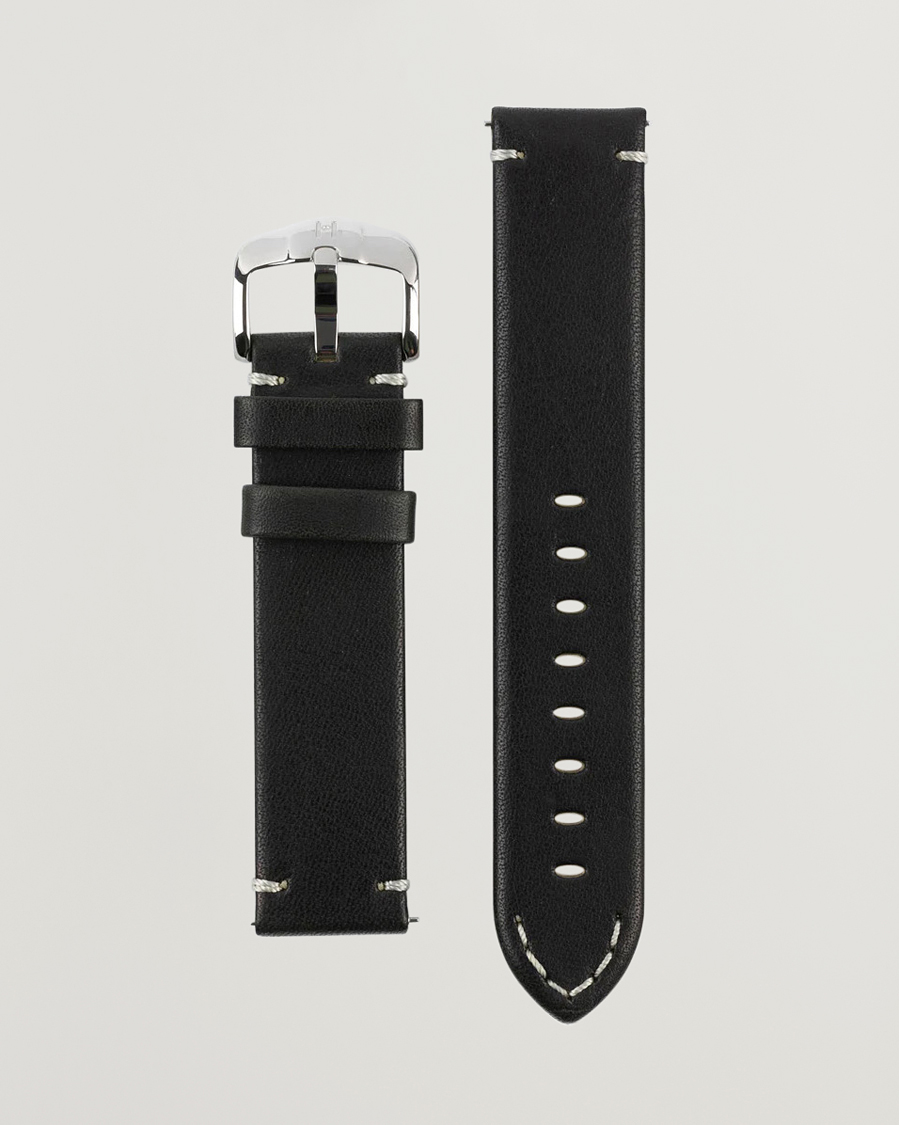 Herren | Uhrenarmband | HIRSCH | Ranger Retro Leather Watch Strap Black