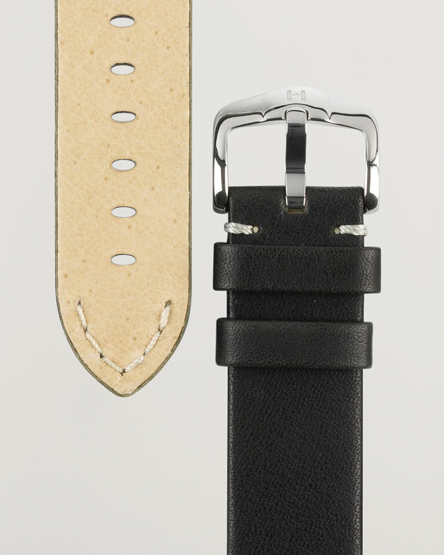 Herren | Uhrenarmband | HIRSCH | Ranger Retro Leather Watch Strap Black