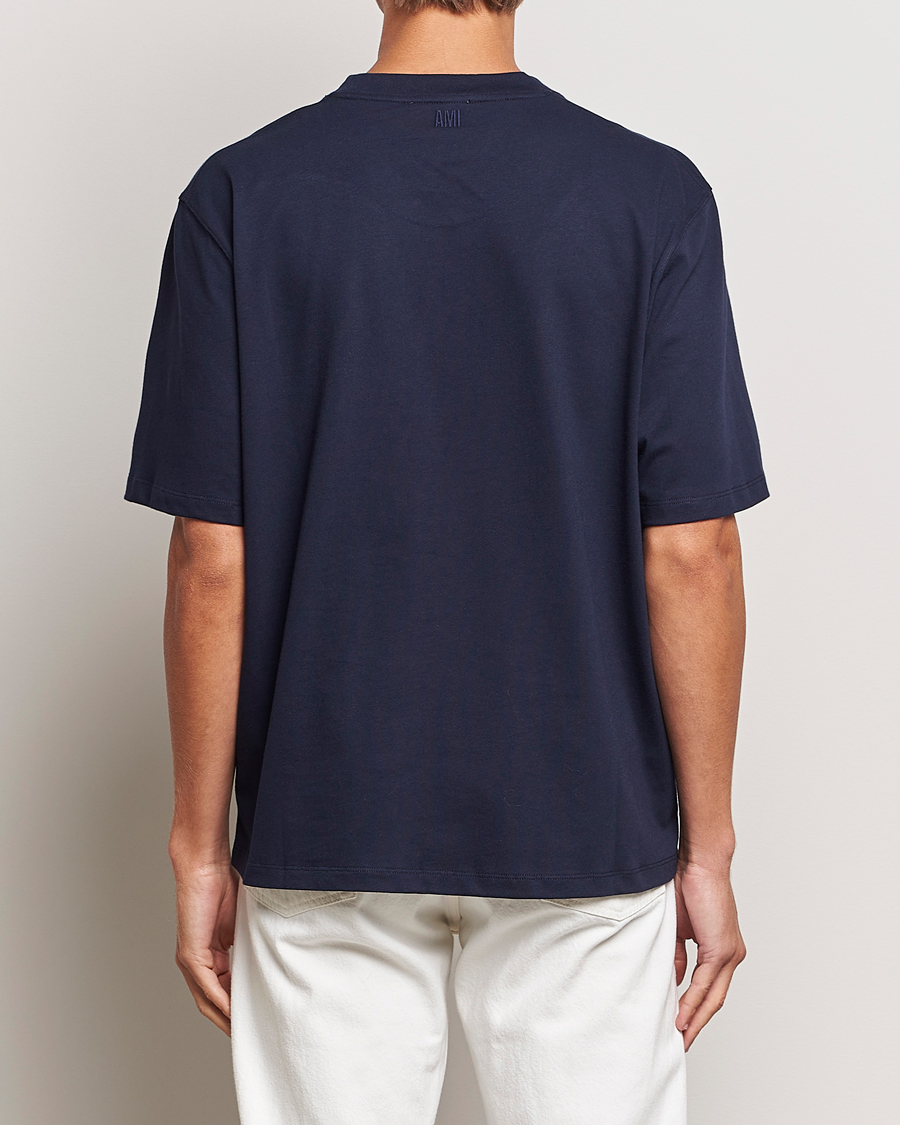 Herren | T-Shirts | AMI | Heart Logo T-Shirt Night Blue