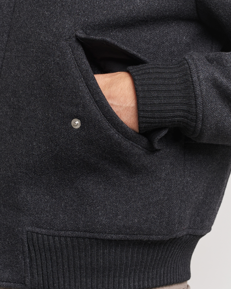 Herren | Jacken | AMI | Shearling Bomber Jacket Heather Grey