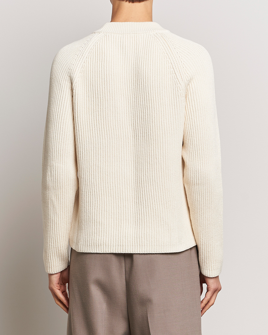 Herren | Pullover | AMI | Heavy Knitted Crew Neck Ivory