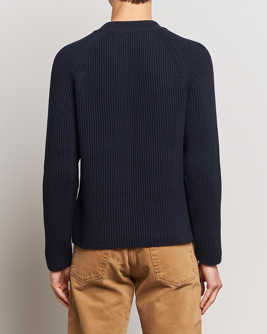 Herren | Pullover | AMI | Heavy Knitted Crew Neck Night Blue