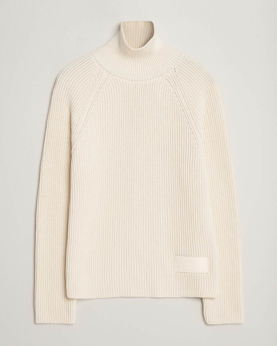 Herren | Pullover | AMI | Heavy Knitted Turtleneck Ivory