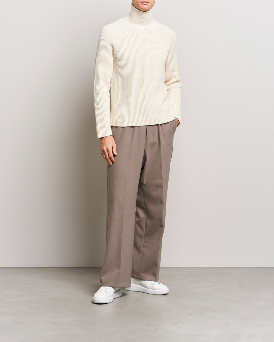 Herren | Pullover | AMI | Heavy Knitted Turtleneck Ivory