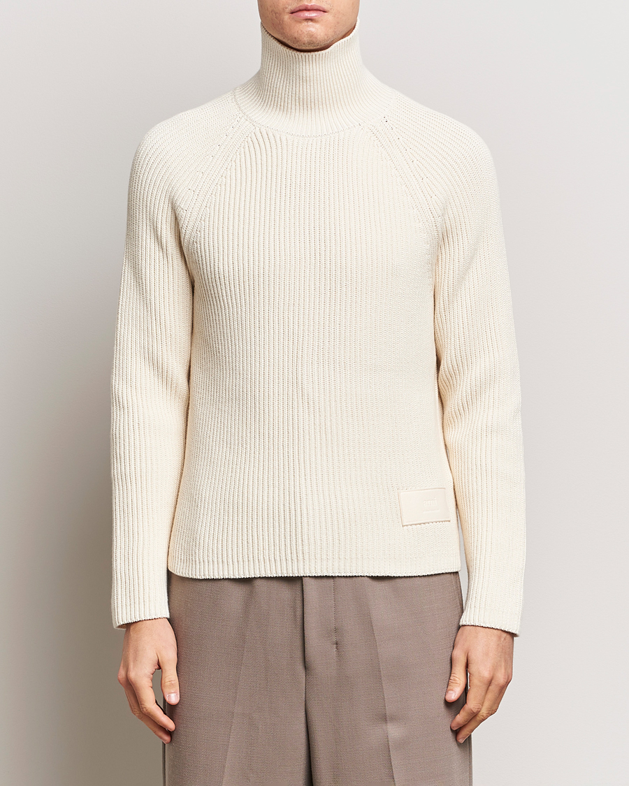 Herren | Pullover | AMI | Heavy Knitted Turtleneck Ivory