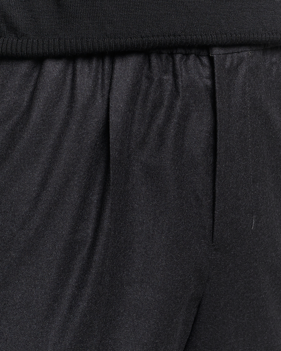 Herren | Hosen | AMI | Flannel Drawstring Trousers Heather Grey