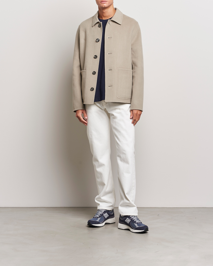 Herren | Jacken | AMI | Wool/Cashmere Short Coat Argile Beige