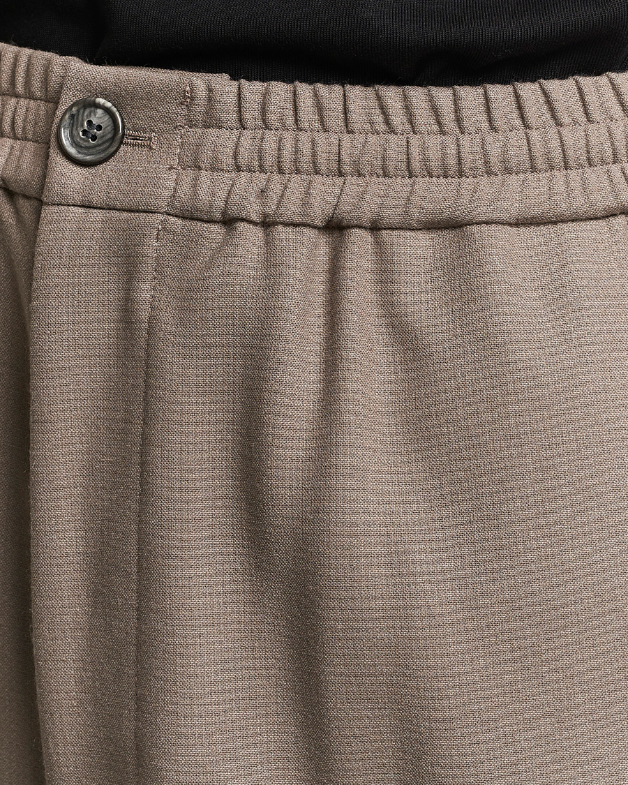 Herren | Hosen | AMI | Wool Drawstring Trousers Taupe